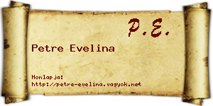 Petre Evelina névjegykártya